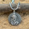 Silver Mahadev Locket With Snake Chain