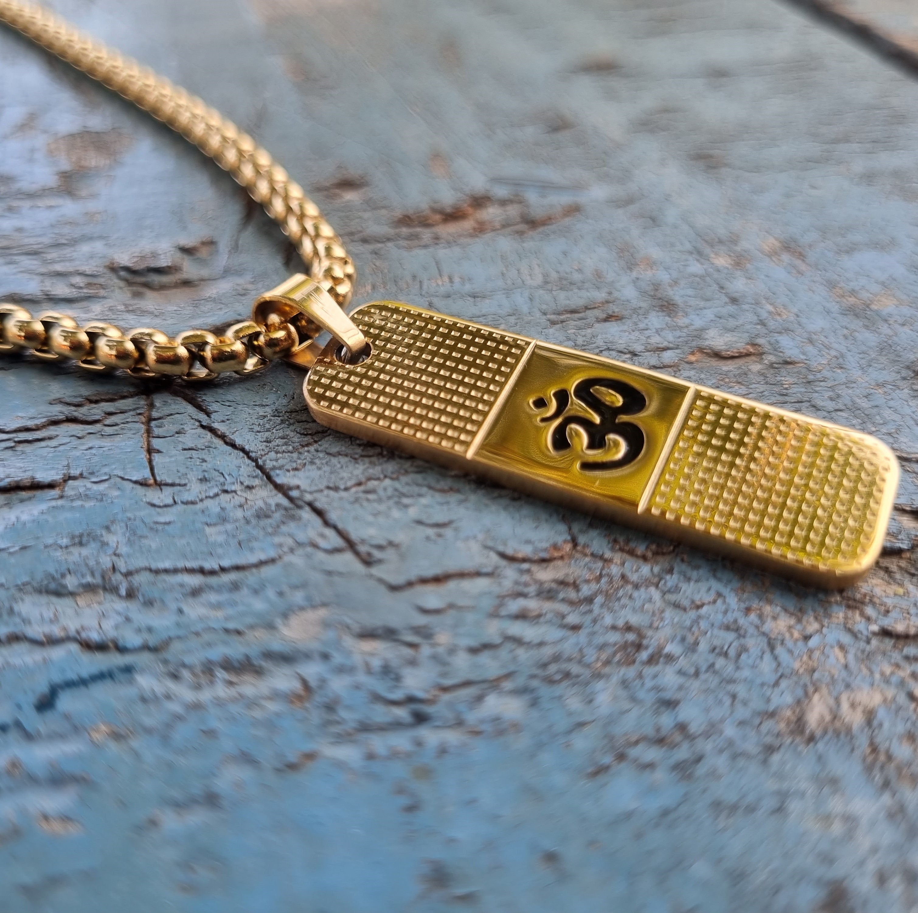 Gold Plated OM Necklace