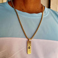 24K Gold Plated Trishool Pendant with Necklace Chain