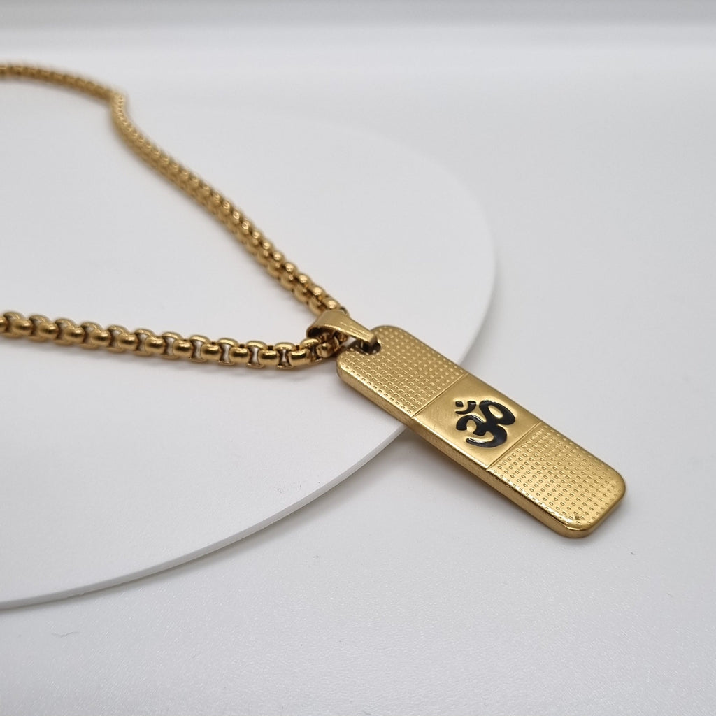 Gold Plated OM Necklace