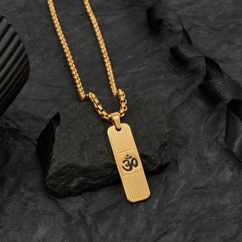 Gold Plated OM Necklace