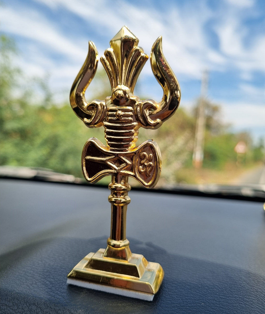 Gold Plated Premium Car Desk Trishool