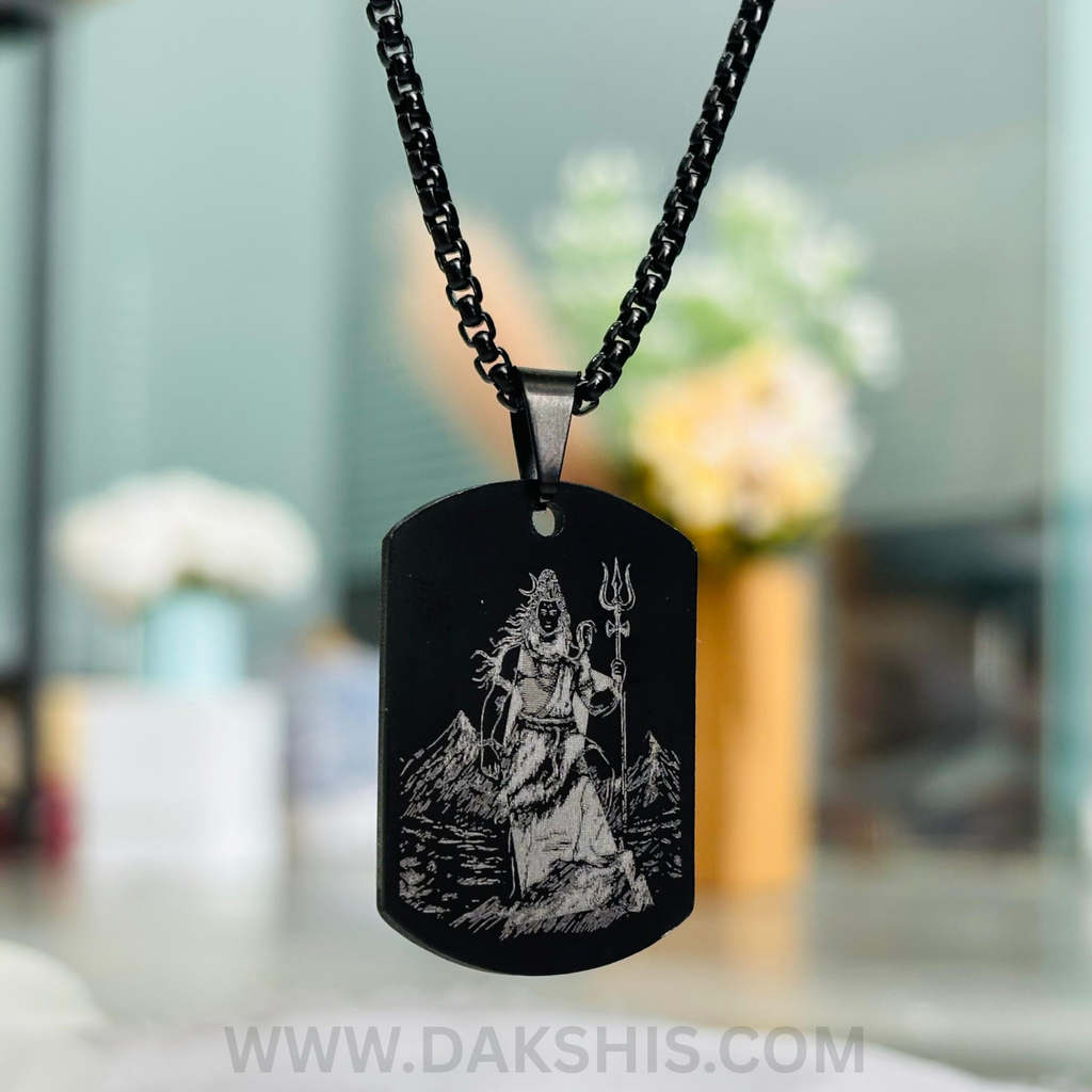 Divine Mahadev With Trishul Necklace