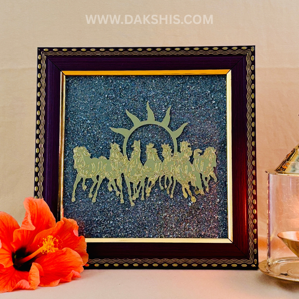 7 Horses on Raw Pyrite Frame ( Buy 1 get 1 Free )