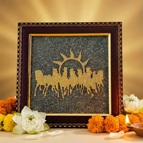 7 Horses on Raw Pyrite Frame ( Buy 1 get 1 Free )