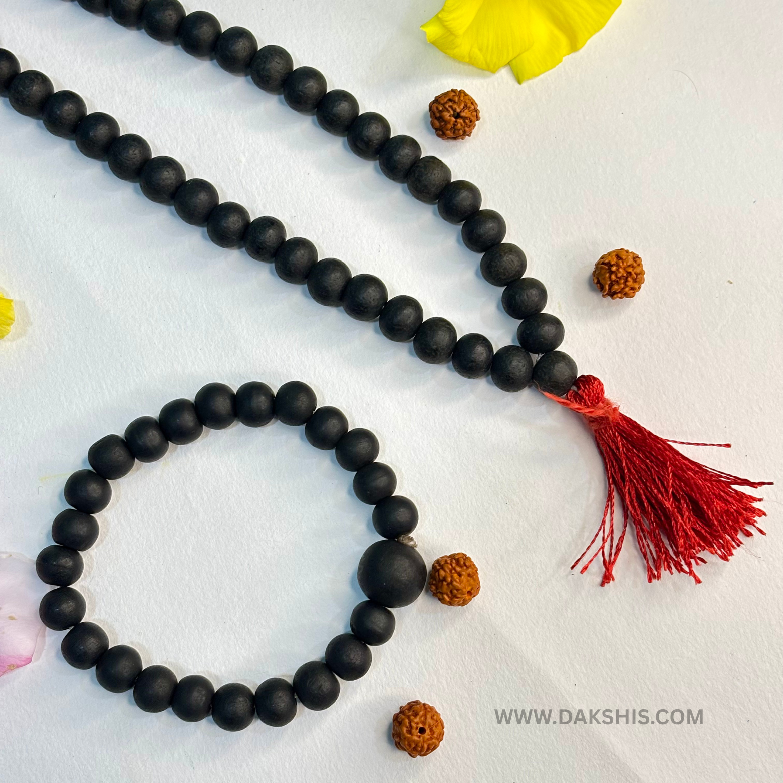 Karungali Jaap Mala & Bracelet Combo