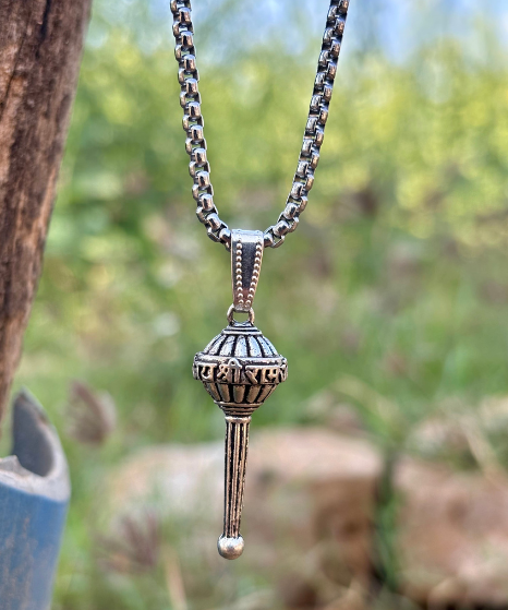 Silver Plated Gada Pendant Chain