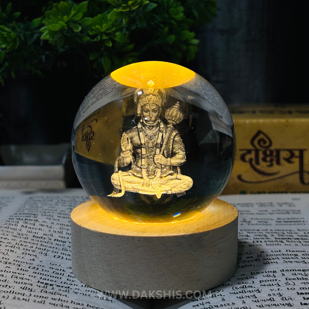 Hanuman Ji 3D Crystal Divine Lamp