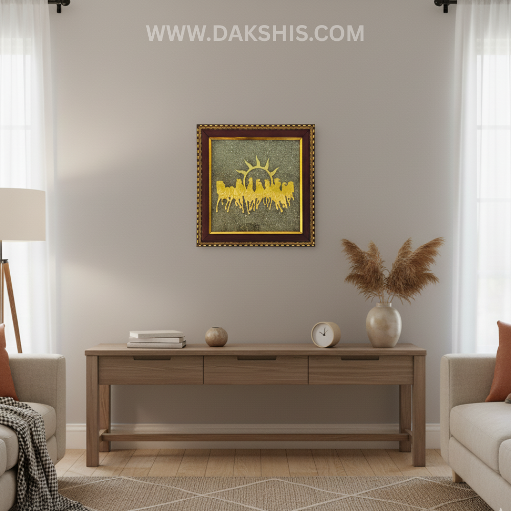 7 Horses on Raw Pyrite Frame ( Buy 1 get 1 Free )