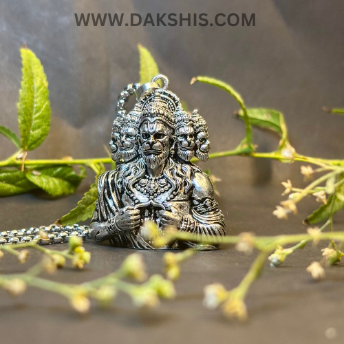 Lord Hanuman Locket With Silver Chain