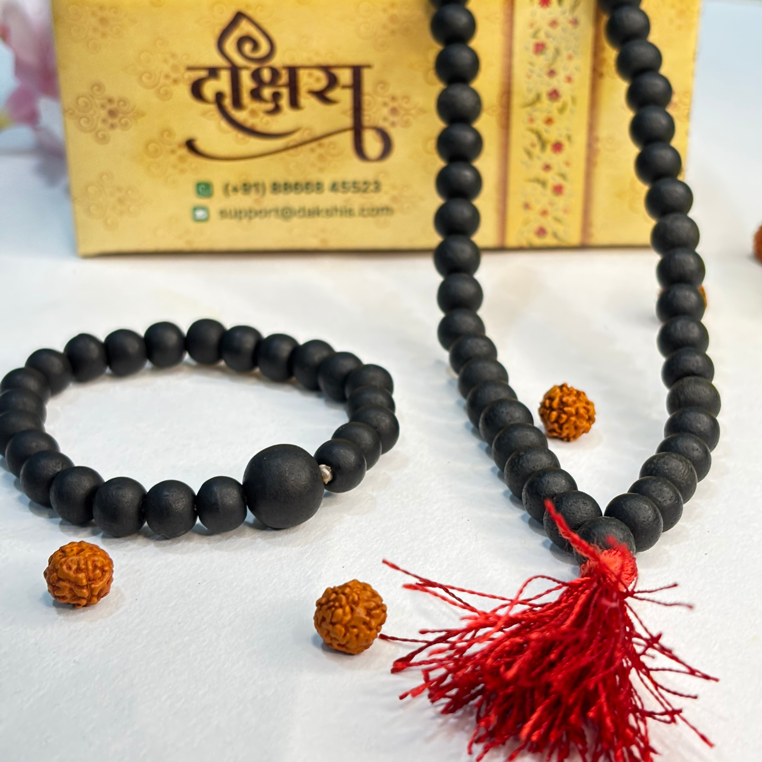 Karungali Jaap Mala & Bracelet Combo