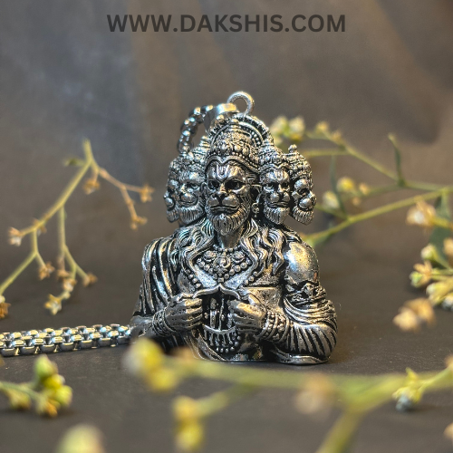 Lord Hanuman Locket With Silver Chain