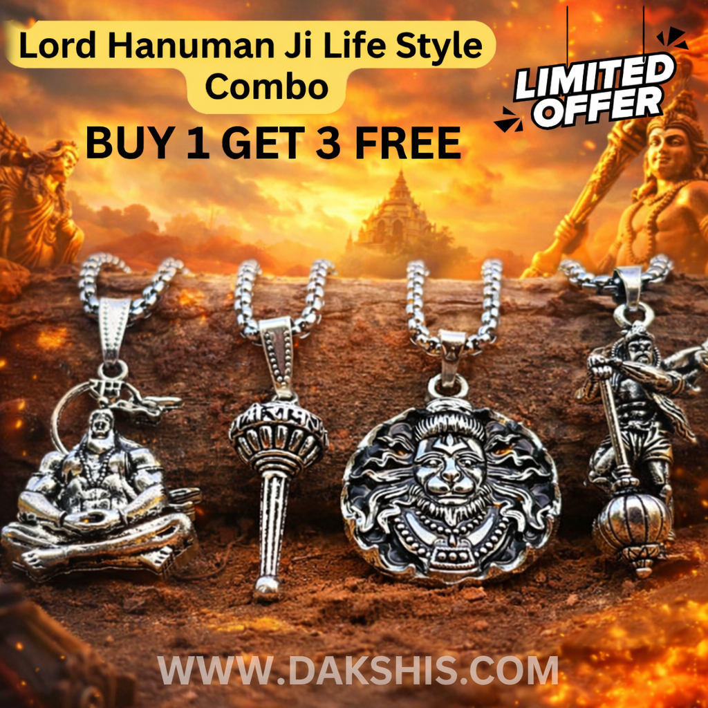Lord Hanumanji Pendant Combo ( BUY 1 GET 3 FREE )
