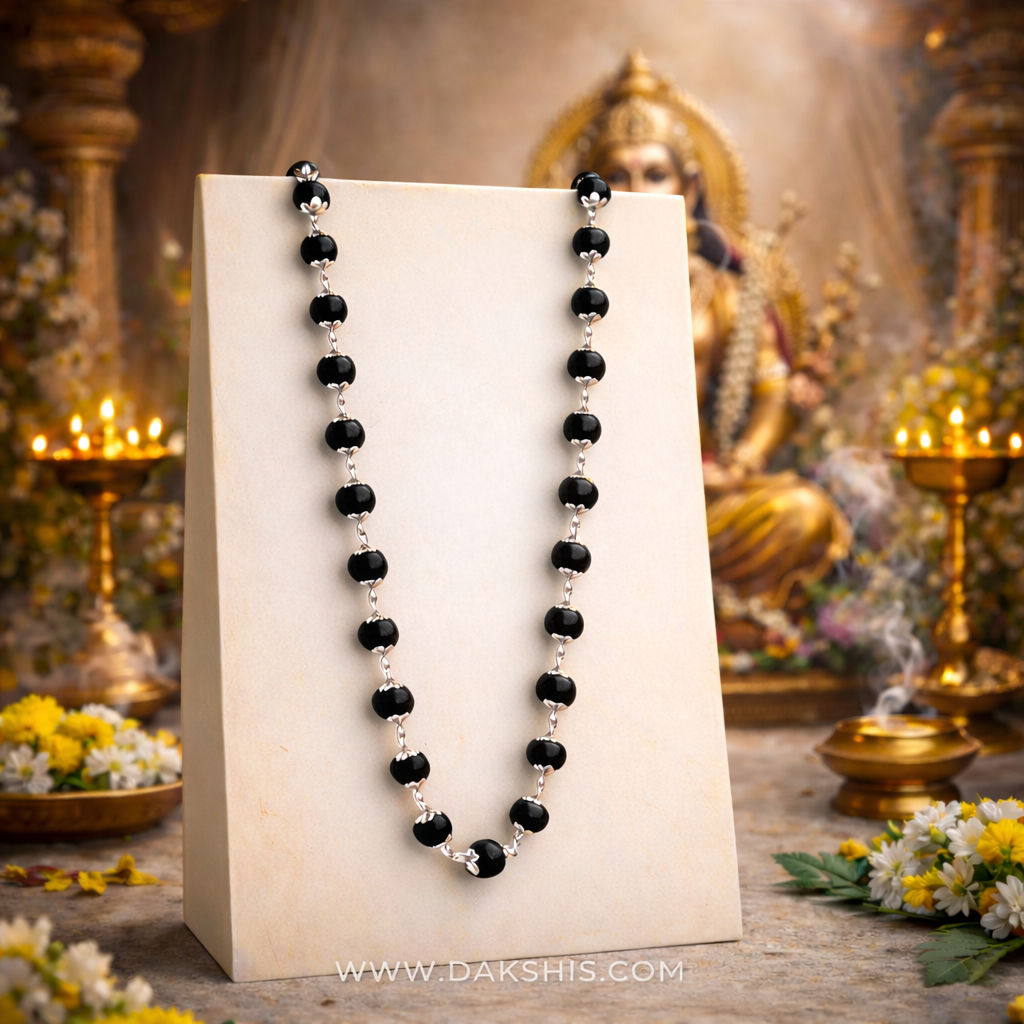 Karungali Silver Cap Malai - Certified