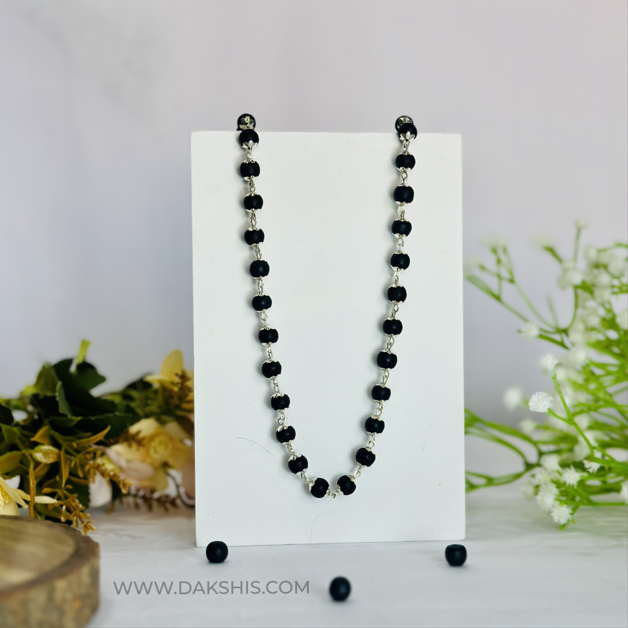 Karungali Silver Cap Malai - Certified