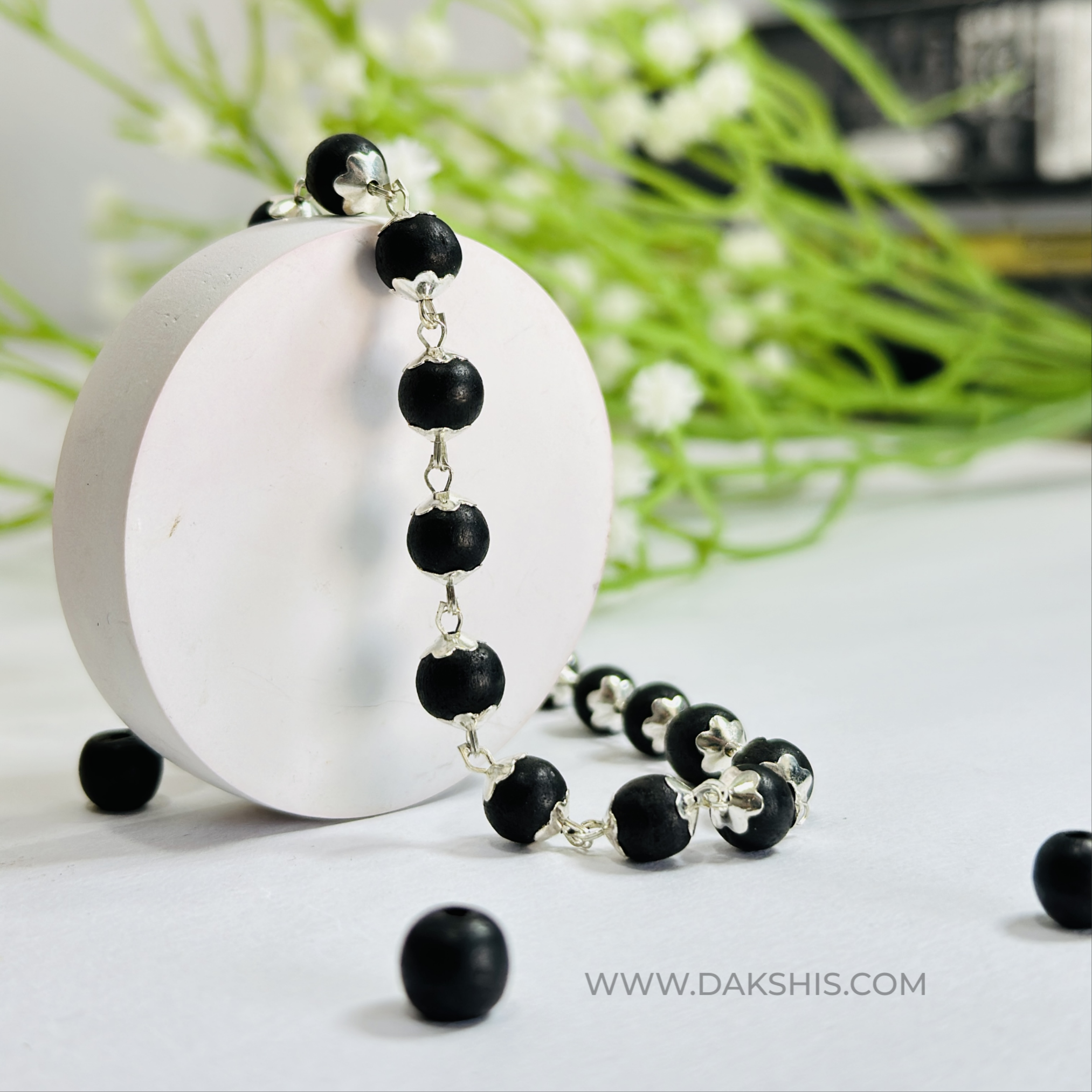 Karungali Silver Cap Malai - Certified