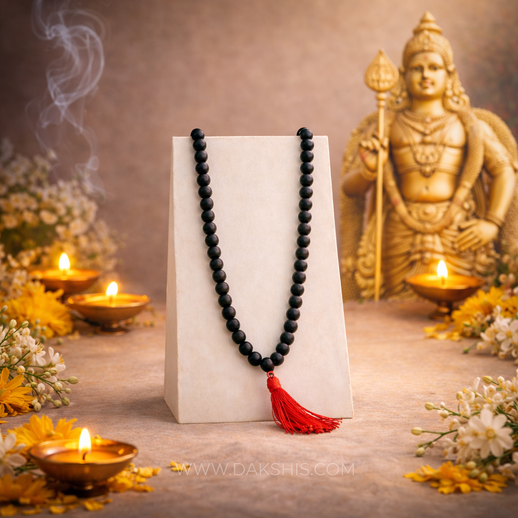 Original Karungali Malai 108 Beads Ebony Wood - Certified